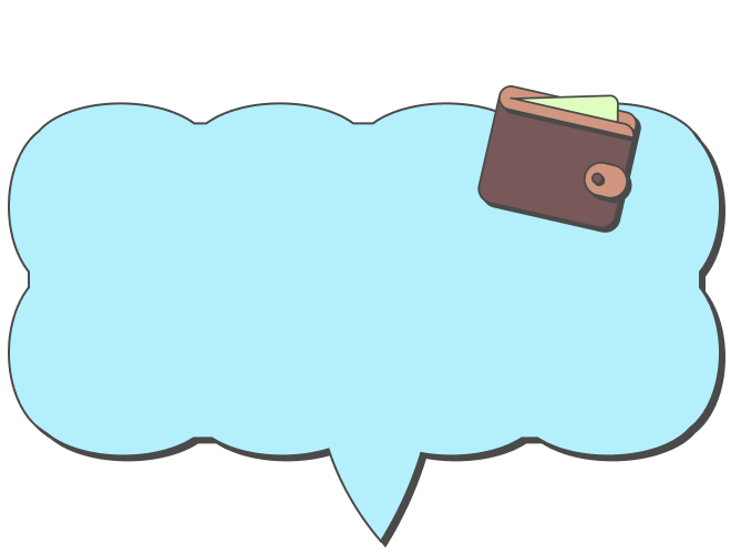 Bubble wallet illustration
